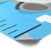 Cute grappige Australische cartoon Poster (Hoek)