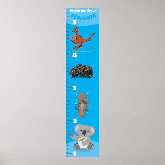 Cute grappige Australische cartoon Poster (Voorkant)