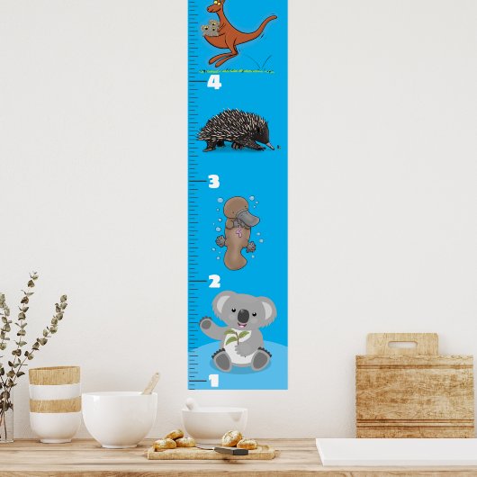 Cute grappige Australische cartoon Poster (Keuken)