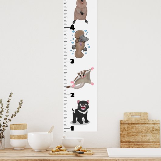 Cute grappige Australische cartoon Poster (Keuken)