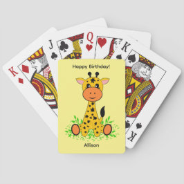 Cute grappige baby giraffe pokerkaarten