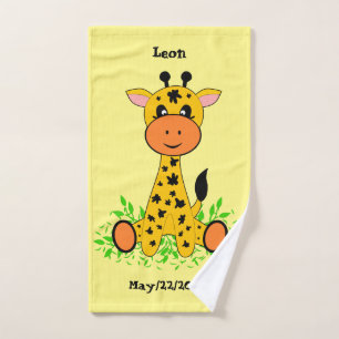 Cute grappige baby giraffe voor kinderen, handdoek