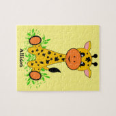 Cute grappige baby giraffe voor kinderen, legpuzzel (Horizontaal)