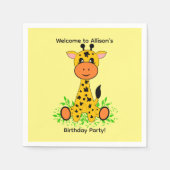 Cute grappige baby giraffe voor kinderen op hun ve servet (Voorkant)