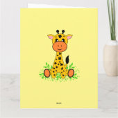 Cute grappige baby giraffe voor verjaardag kaart (Achterkant)