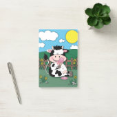 Cute grappige baby-koeiencartoon post-it® notes (Kantoor)