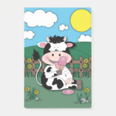 Cute grappige baby-koeiencartoon post-it® notes (Voorkant)