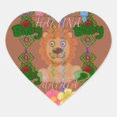 Cute grappige Baby Lion King Hakuna Matata, laatst Hart Sticker (Voorkant)