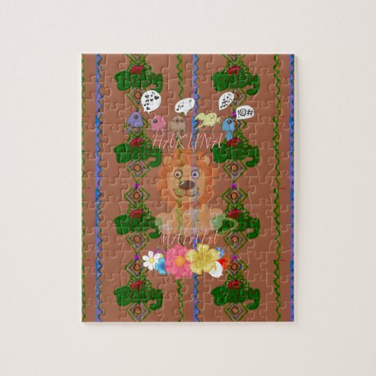 Cute grappige Baby Lion King Hakuna Matata, laatst Legpuzzel (Verticaal)
