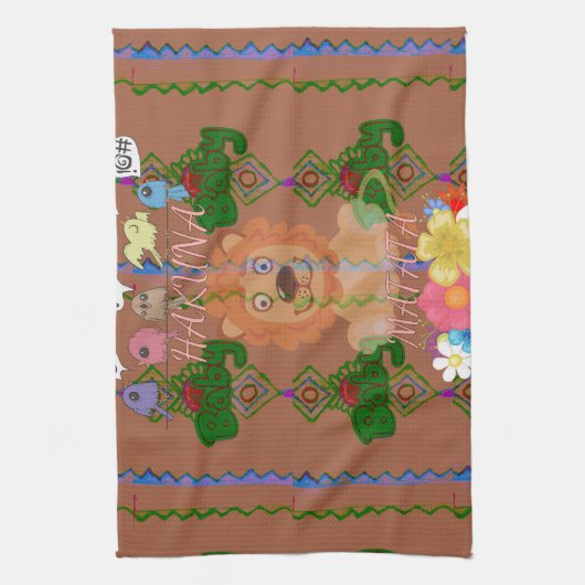 Cute grappige Baby Lion King Hakuna Matata, laatst Theedoek (Verticaal)