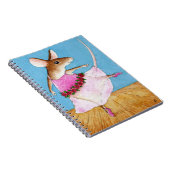 Cute grappige ballerina muis notebook notitieboek (Rechterzijde)
