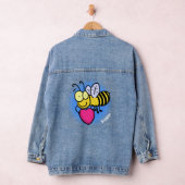 Cute grappige bijen met cartoon illustratie denim jacket (Hangar)