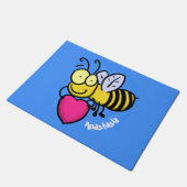 Cute grappige bijen met cartoon illustratie deurmat (Schuin)