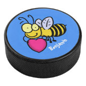Cute grappige bijen met cartoon illustratie hockey puck (3/4)