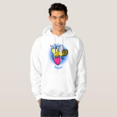 Cute grappige bijen met cartoon illustratie hoodie (Voorkant volledig)