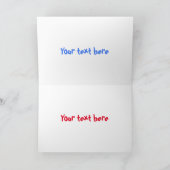 Cute grappige bijen met cartoon illustratie kaart (Binnen)