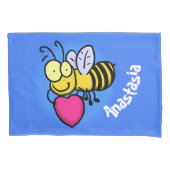Cute grappige bijen met cartoon illustratie kussensloop (Voorkant)