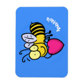 Cute grappige bijen met cartoon illustratie magneet (Verticaal)