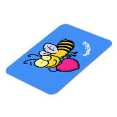 Cute grappige bijen met cartoon illustratie magneet (Linkerzijde)