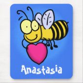 Cute grappige bijen met cartoon illustratie muismat (Voorkant)