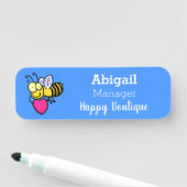 Cute grappige bijen met cartoon illustratie naamplaatje (In situ)