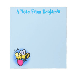 Cute grappige bijen met cartoon illustratie notitieblok
