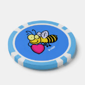 Cute grappige bijen met cartoon illustratie poker chips (Enkel)