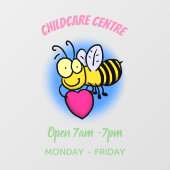 Cute grappige bijen met cartoon illustratie raamsticker (Vel)