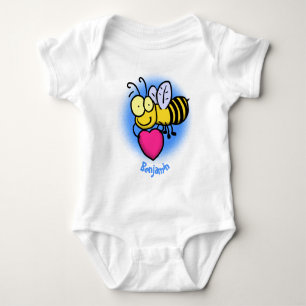 Cute grappige bijen met cartoon illustratie romper