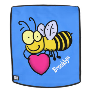 Cute grappige bijen met cartoon illustratie rugtassen