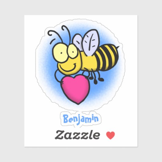 Cute grappige bijen met cartoon illustratie sticker (Vel)
