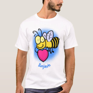 Cute grappige bijen met cartoon illustratie t-shirt