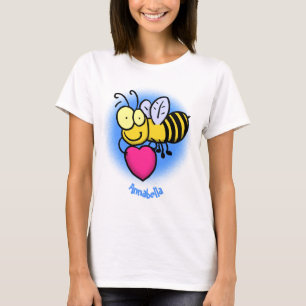 Cute grappige bijen met cartoon illustratie t-shirt