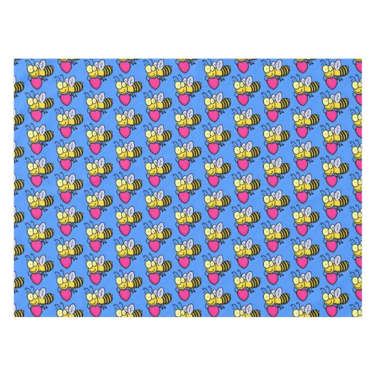 Cute grappige bijen met cartoon illustratie tafelkleed (Voorkant (Horizontaal))