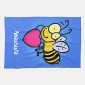 Cute grappige bijen met cartoon illustratie theedoek (Horizontaal)