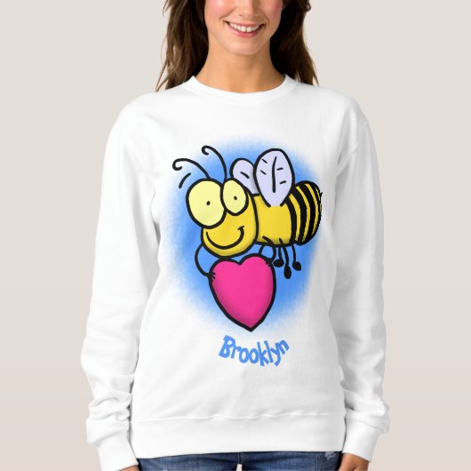 Cute grappige bijen met cartoon illustratie trui (Voorkant)