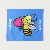 Cute grappige bijen met cartoon illustratie wandkleed (Voorkant (horizontaal))