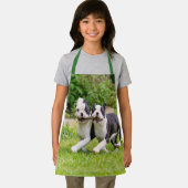 Cute grappige Boston Terrier dogs puppies spelen - Schort (Insitu)