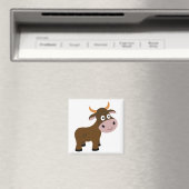 Cute grappige bull cartoon magneet (Insitu (Vaatwasser))