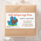 Cute grappige cartoon eicarton etiket (Insitu)