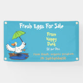 Cute grappige cartoon-eieren van eenden voor verko spandoek (Horizontaal)