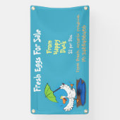 Cute grappige cartoon-eieren van eenden voor verko spandoek (Verticaal)