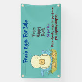 Cute grappige cartoon-eieren van eenden voor verko spandoek (Verticaal)