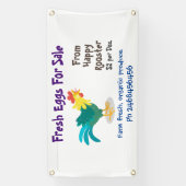 Cute grappige cartoon-eieren voor verkoop spandoek (Verticaal)