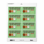 Cute grappige cartoon eikarton etiket (Full Sheet)