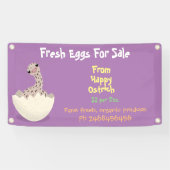 Cute grappige cartoon-eitjes voor verkoop spandoek (Horizontaal)