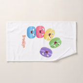 Cute grappige cartoon illustratie bad handdoek (Handdoek)