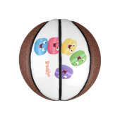 Cute grappige cartoon illustratie basketbal (Verticaal)
