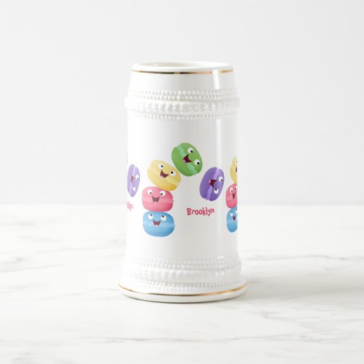 Cute grappige cartoon illustratie bierpul (Center)