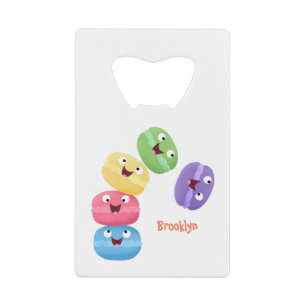 Cute grappige cartoon illustratie creditkaart flessenopener